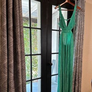 Fashion Nova Vibrant Green Backless Dress